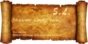 Steiner Lavínia névjegykártya